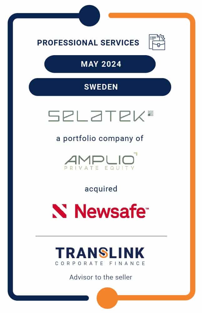 Translink Corporate Finance acted as financial and strategic advisor to Newsafe on its sale to SELATEK, a portfolio company of Amplio Private Equity