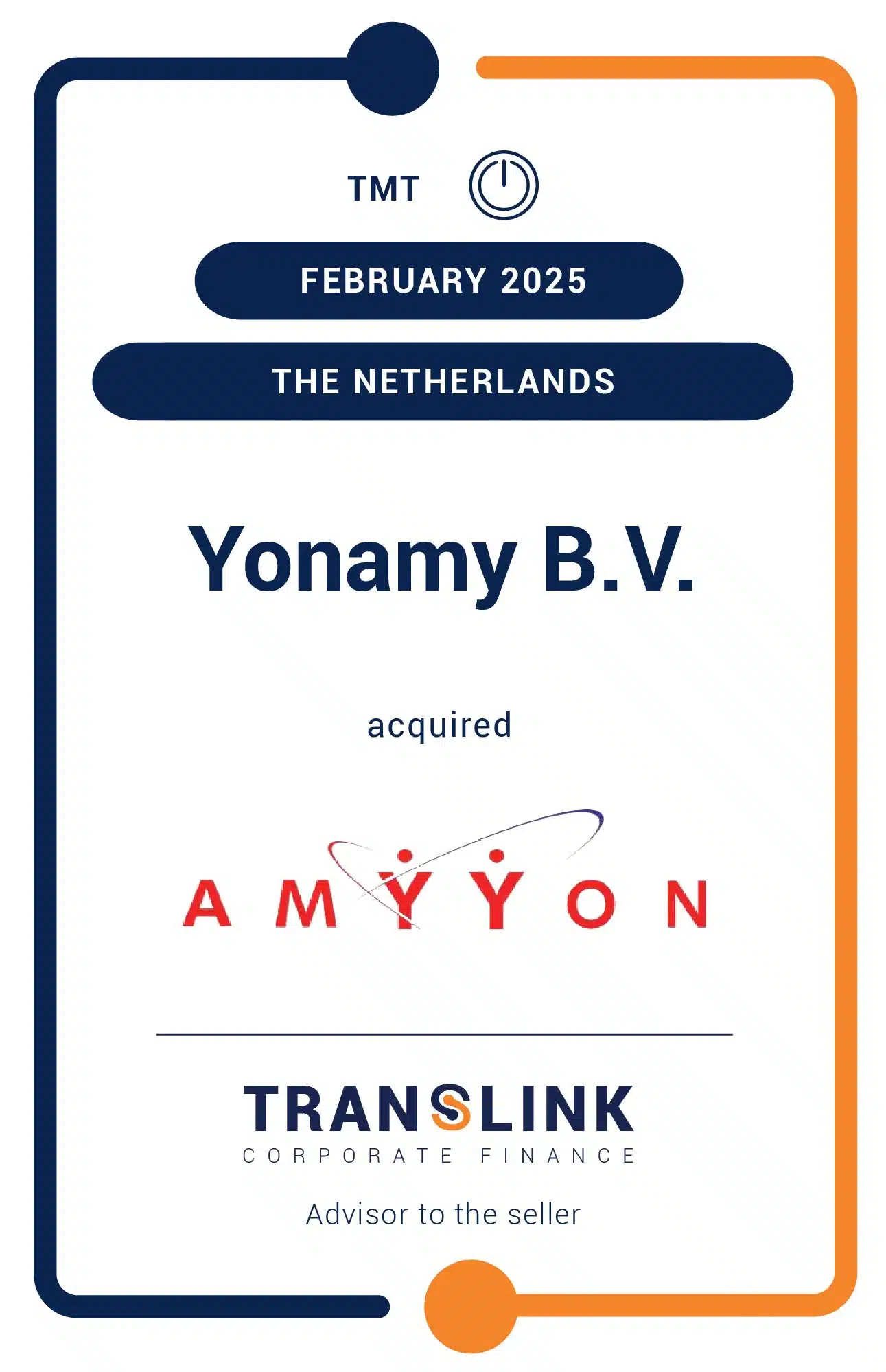 Translink Corporate Finance acted as exclusive advisor to Amyyon on the sale to a private investor