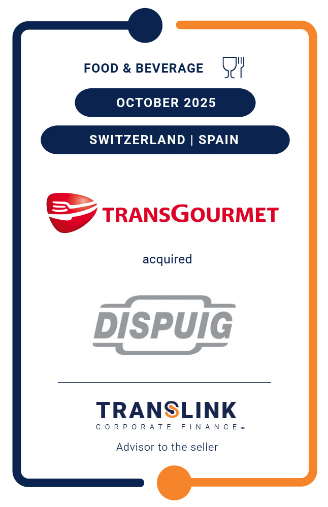 Translink Corporate Finance acted as the advisor to Dispuig on its sale to Transgourmet Ibérica
